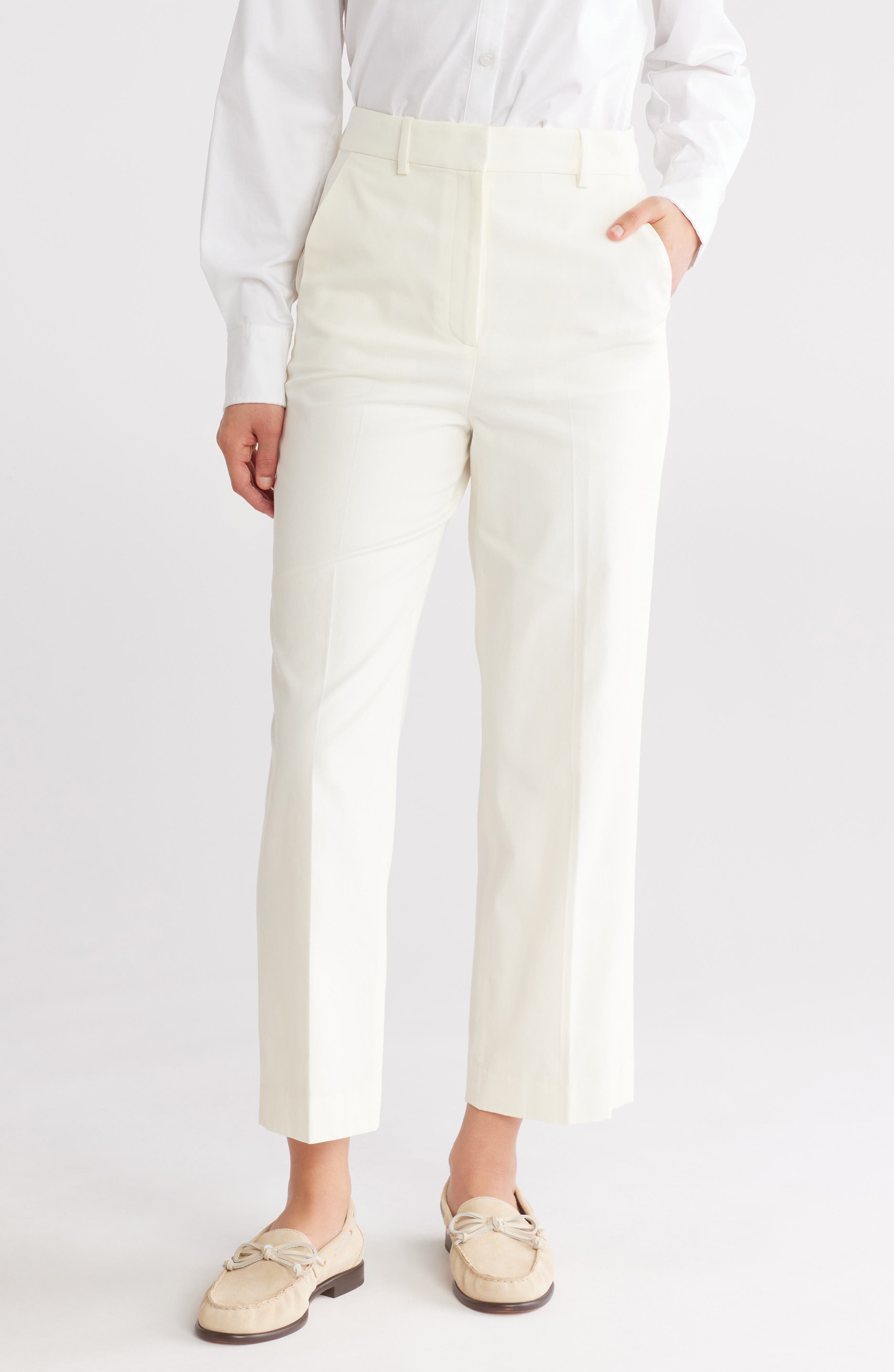 Theory High Waist Straight Leg Pants