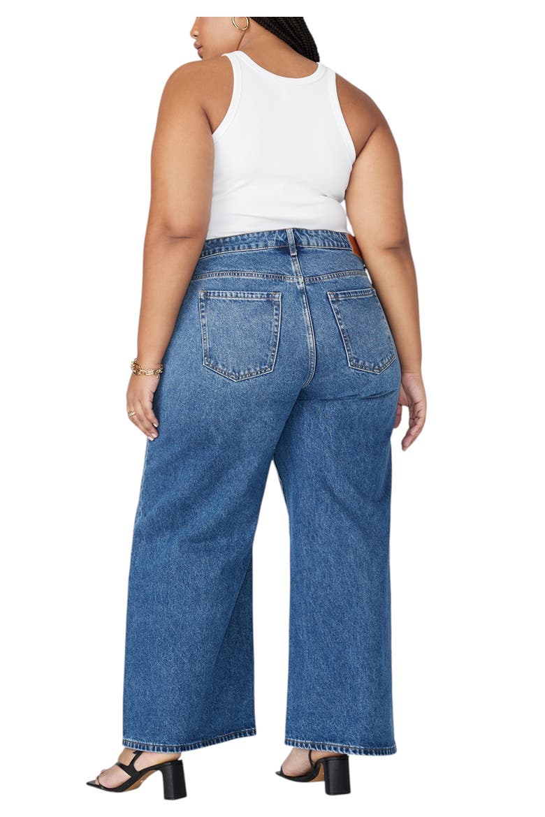 The Yvette Rigid Wide Leg Jean, Alternate, color, DARK WASH