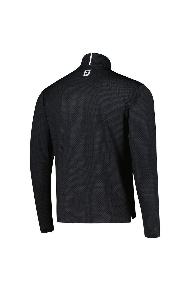 FOOTJOY Women's FootJoy Black Genesis Invitational Tonal Midlayer Quarter-Zip Jacket, Alternate, color, Black
