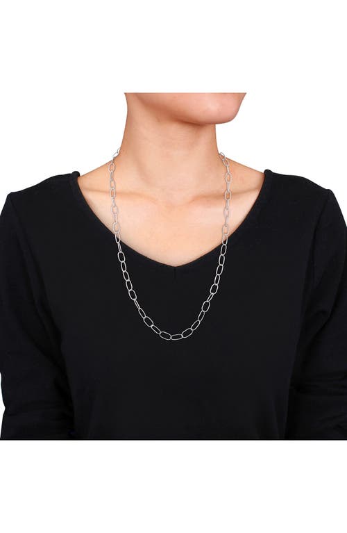 Delmar Twisted Rolo Chain Necklace In Silver