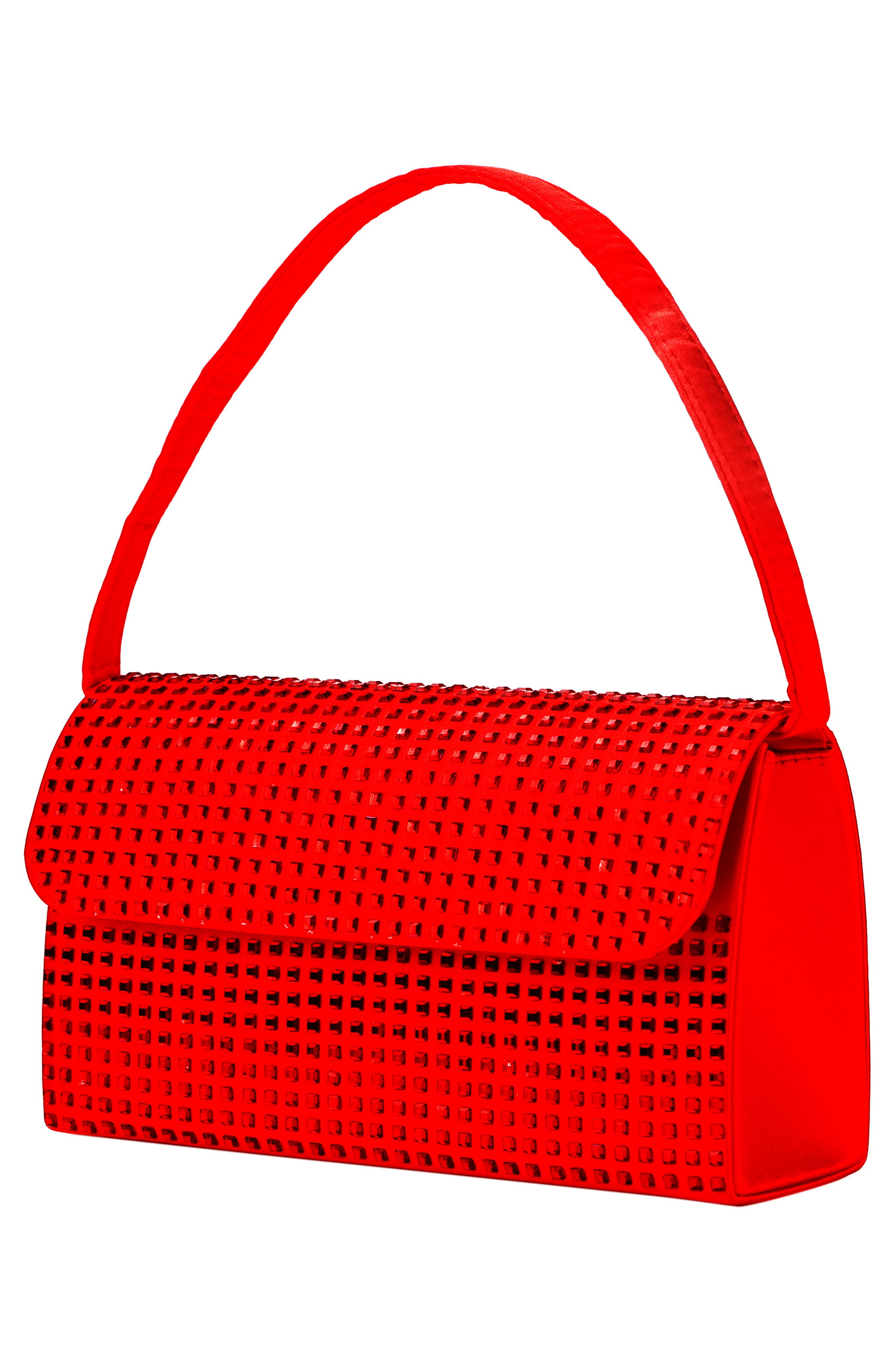 Shana Rhinestone Handbag, Alternate, color, RED