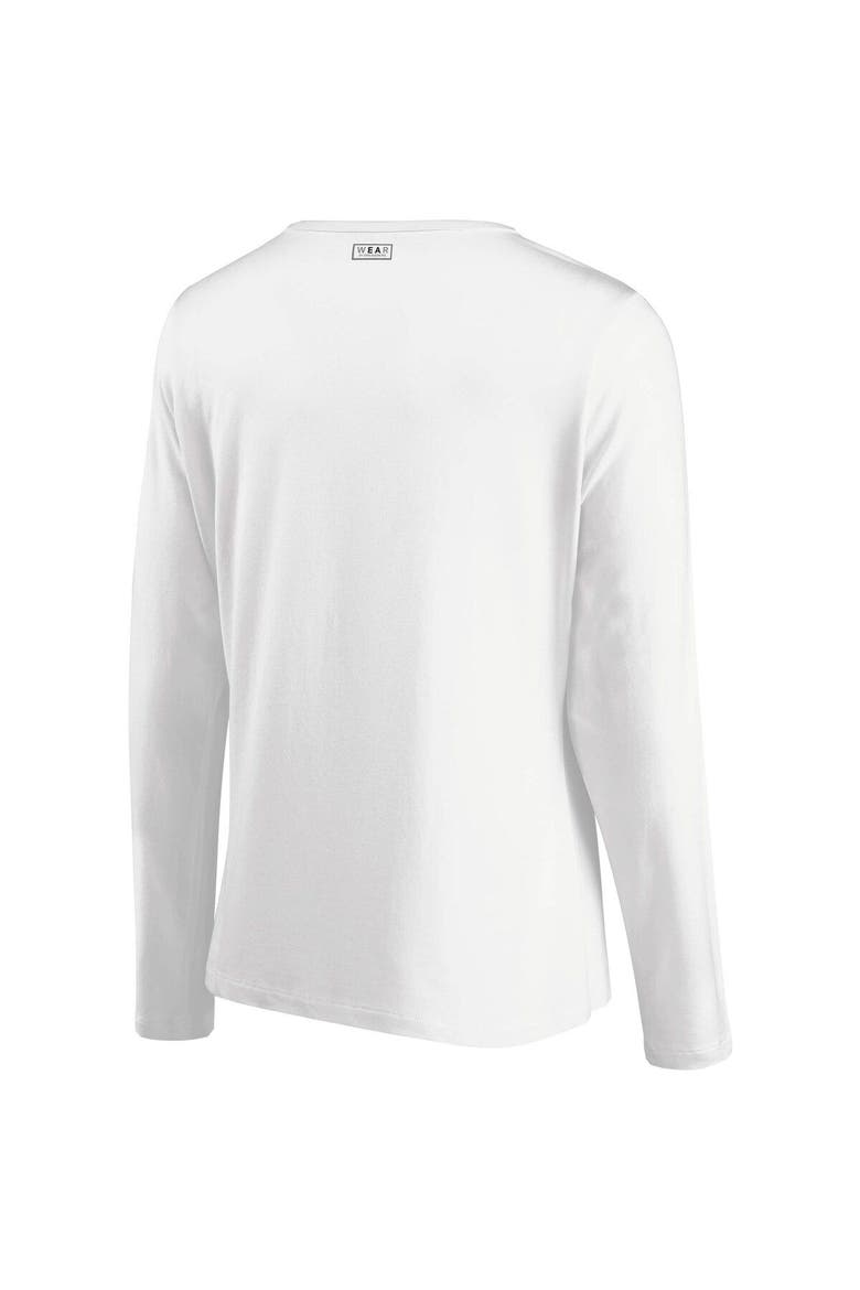Women's WEAR by Erin Andrews White Houston Texans Repeat Tri-Blend Long Sleeve T-Shirt, Alternate, color, WHITE