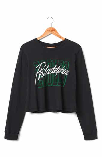 Philadelphia Eagles Long Sleeve Graphic Crop T-Shirt