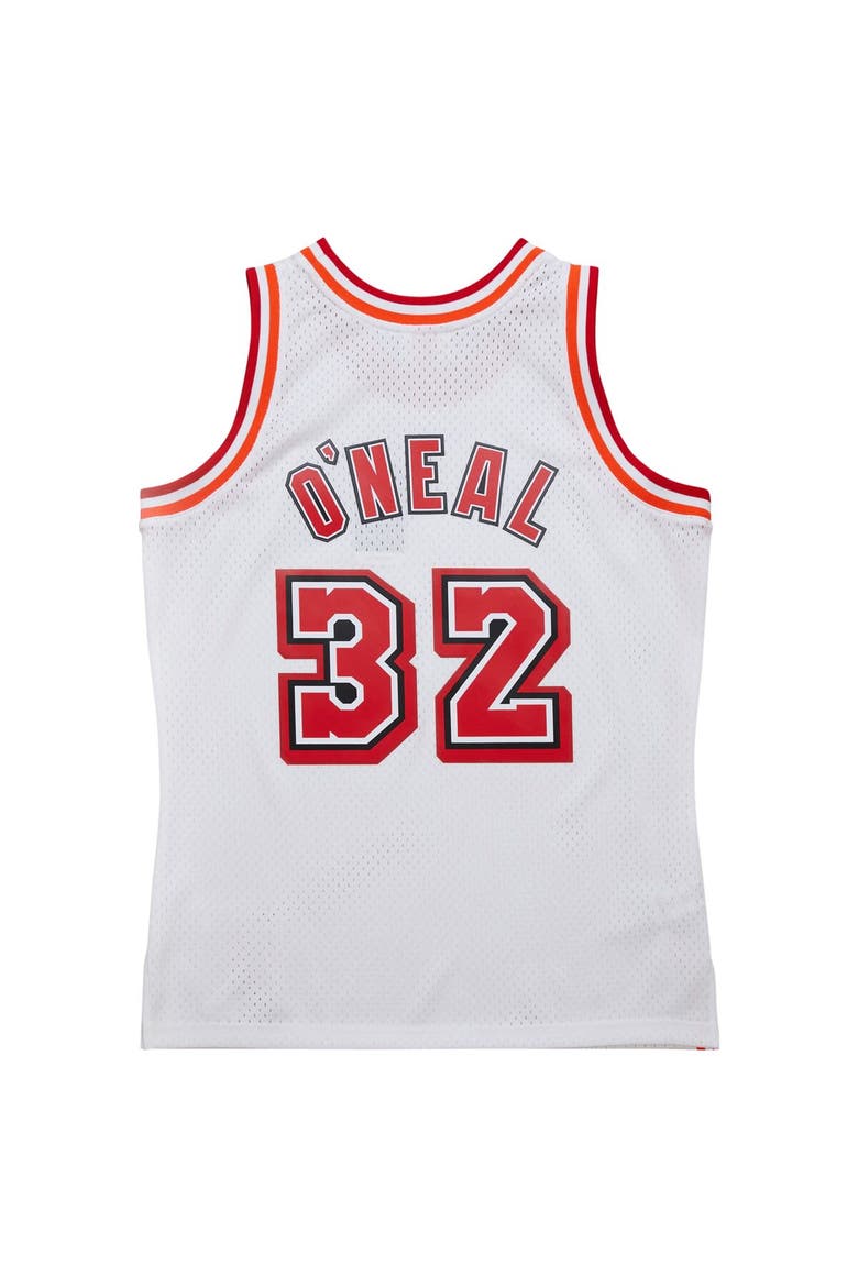 Men's Mitchell & Ness Shaquille O'Neal White Miami Heat 2007/08 Hardwood Classics Swingman Jersey, Alternate, color, White