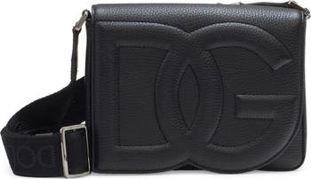 DG Logo Flap Leather Crossbody Bag