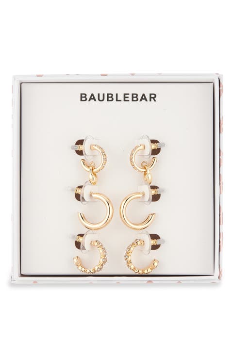 Go-To Golds Set of 3 Huggie Hoop Earrings