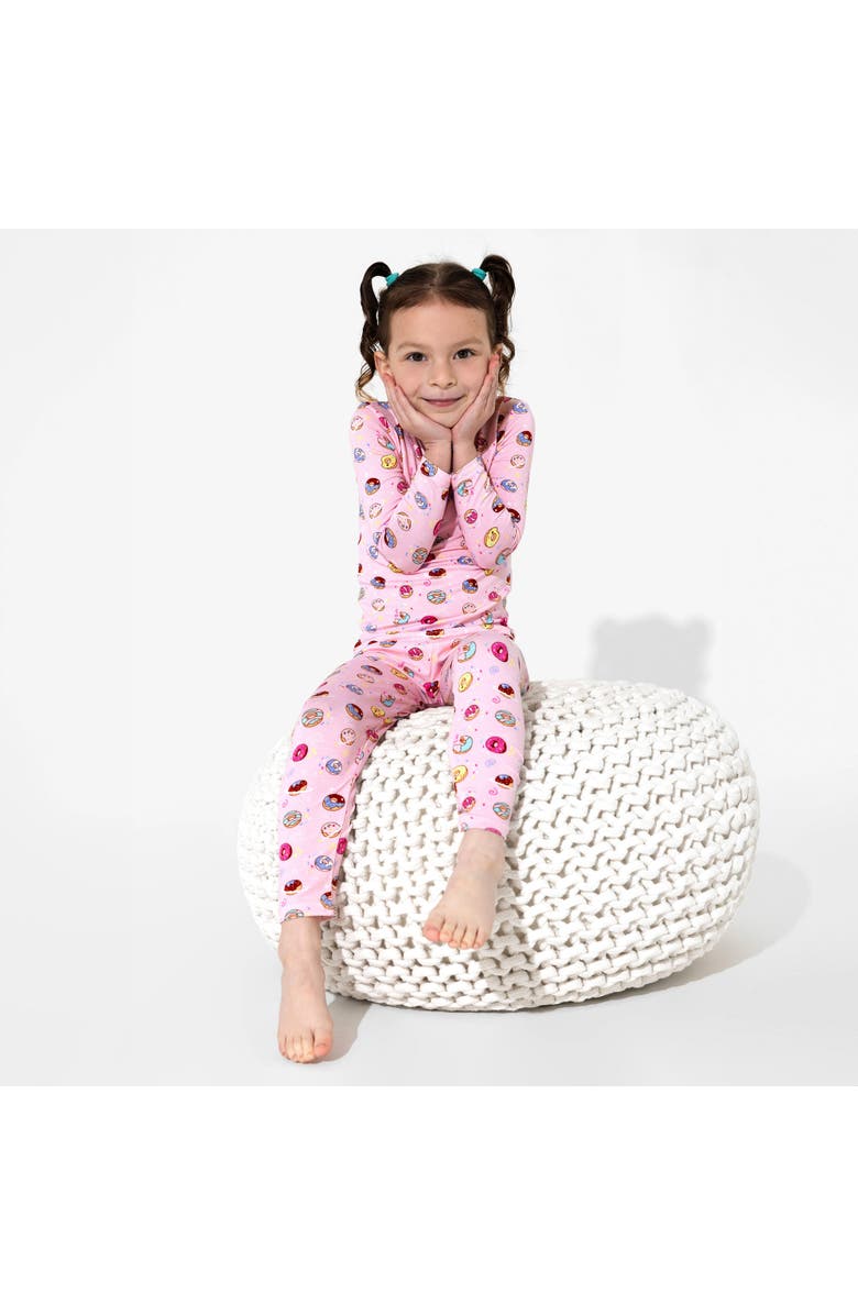 Bellabu Bear Kids' Pink Donut Set of 2 Piece Pajamas, Alternate, color, Pink Donut
