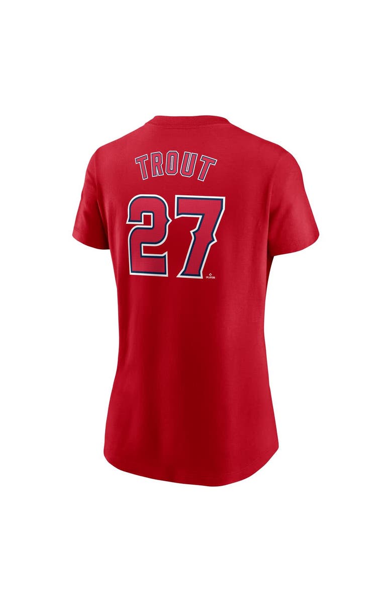 Nike Women's Nike Mike Trout Red Los Angeles Angels Fuse Name & Number T-Shirt, Alternate, color, Red