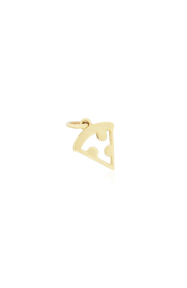 The Lovery Fine Jewelry Mini Gold Pizza Charm, Main, color, Yellow Gold