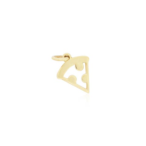 Mini Gold Pizza Charm