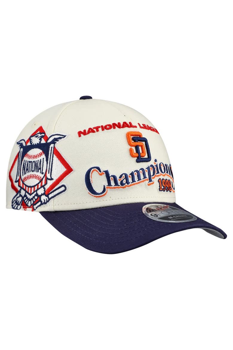 Men's New Era  Cream/Navy San Diego Padres World Series 9FORTY M-Crown A-Frame Adjustable Hat, Main, color, Cream