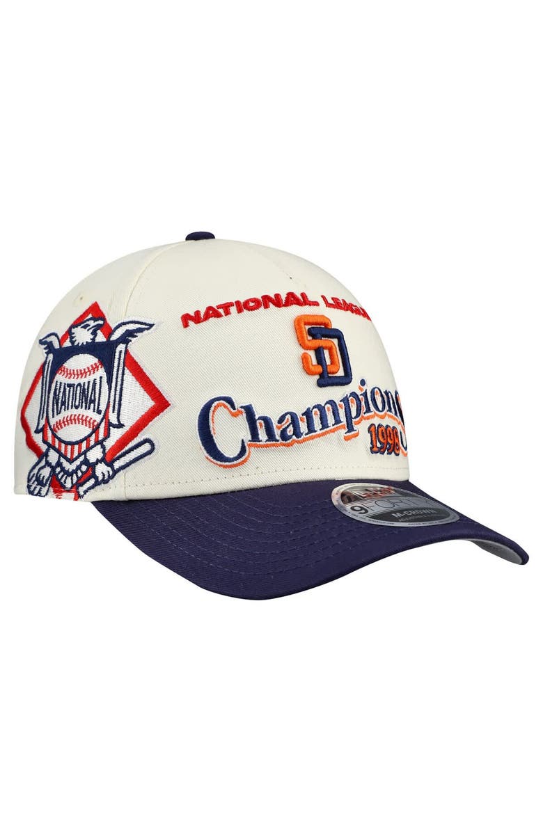 New Era Men's New Era  Cream/Navy San Diego Padres World Series 9FORTY M-Crown A-Frame Adjustable Hat, Main, color, Cream