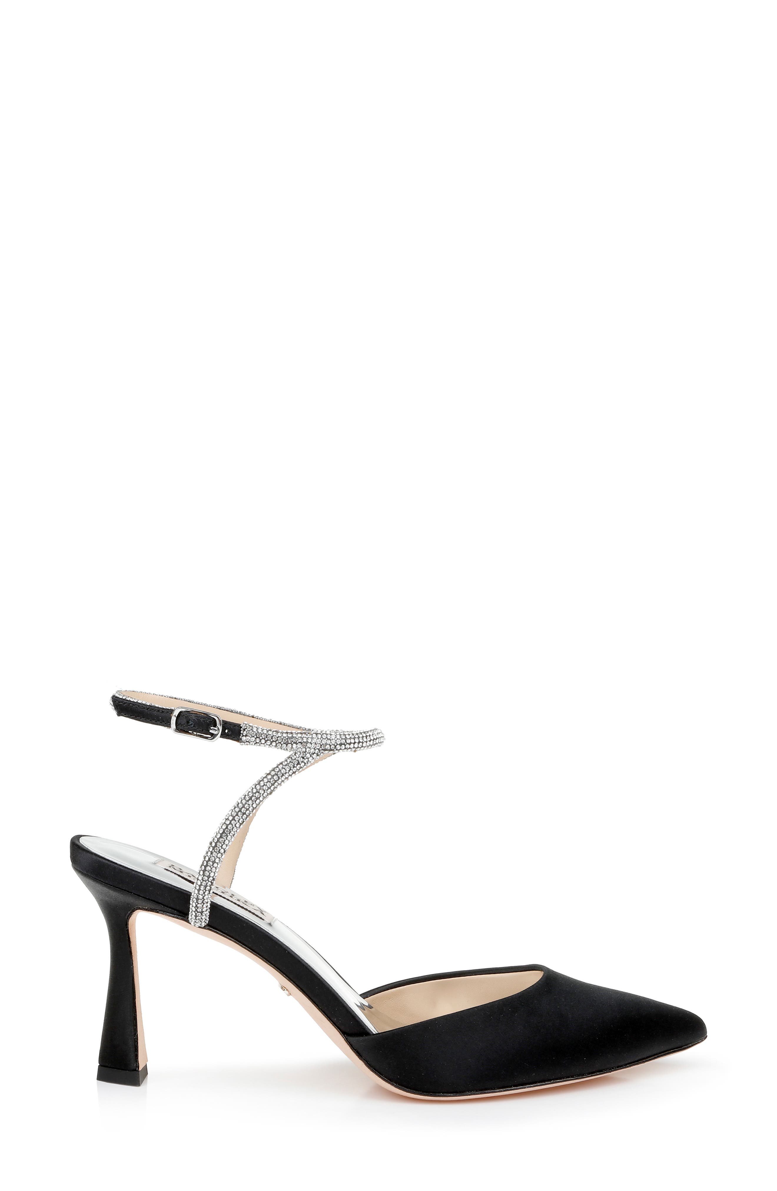 Badgley Mischka Bridal Badgley Mischka Collection Kamilah Ankle Strap Pump, Alternate, color, Black