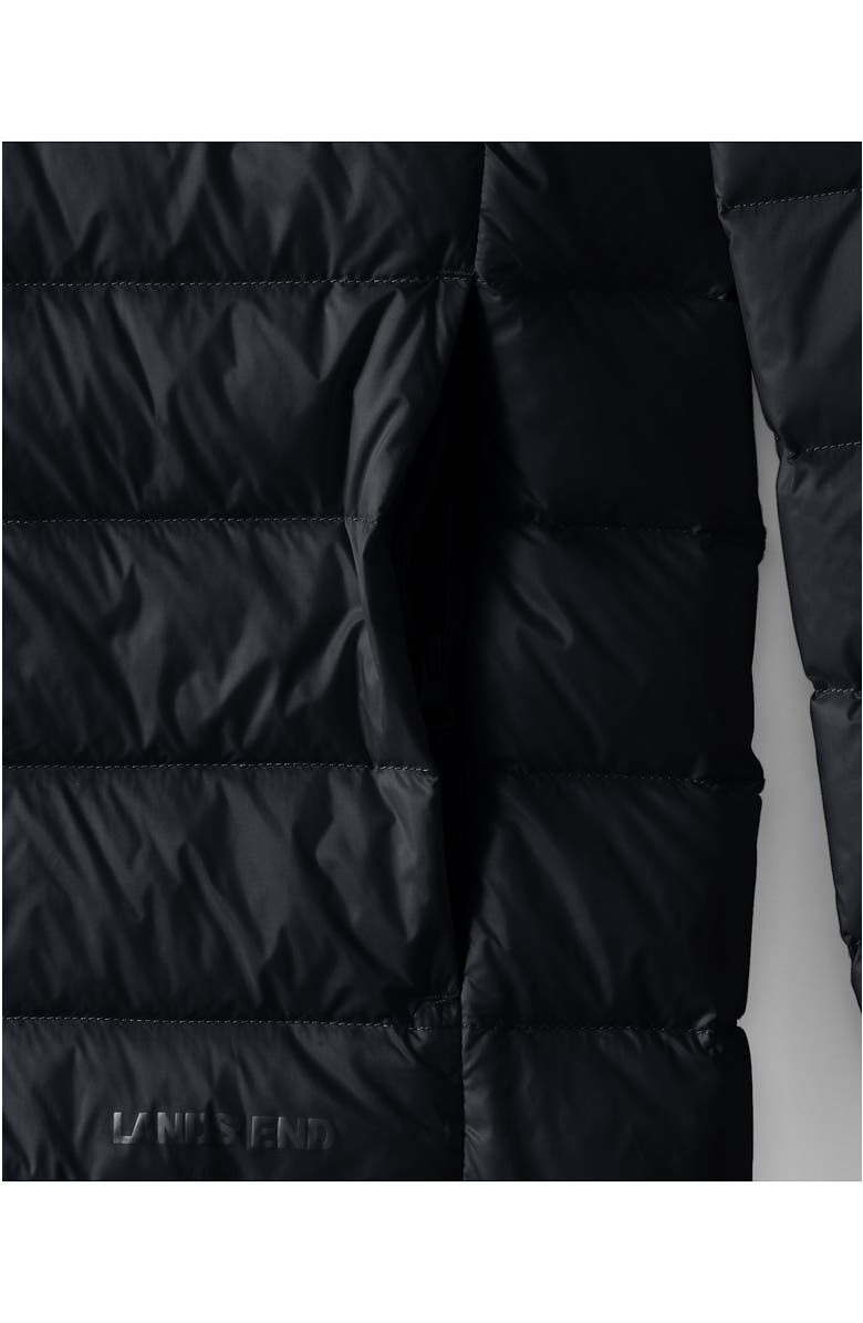 Lands' End Wanderweight Ultralight Packable Hooded Down Jacket, Alternate, color, Black