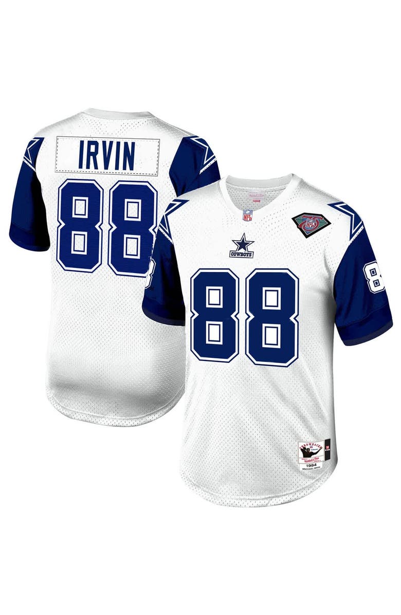 Mitchell & Ness Men's Mitchell & Ness Michael Irvin White Dallas Cowboys 1994 Authentic Throwback Retired Player Jersey, Main, color, White