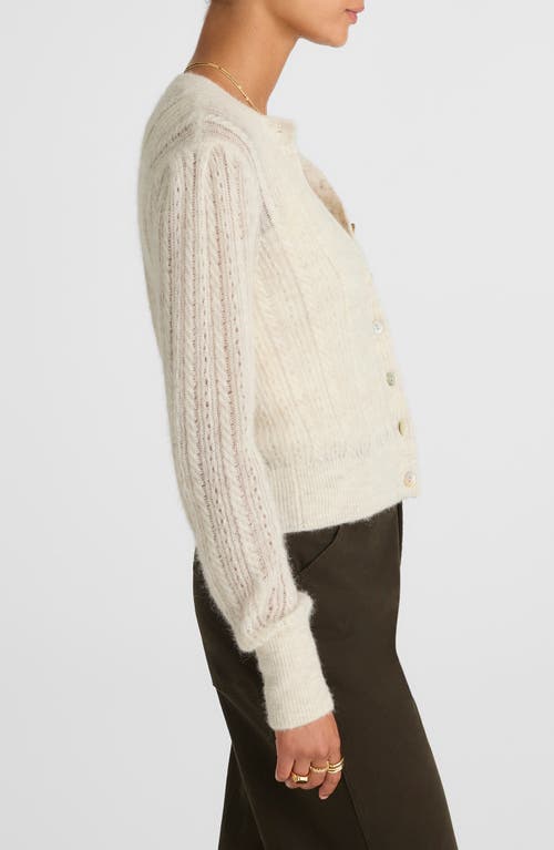 Madewell Pointelle Stitch Alpaca Blend Cardigan In Neutral