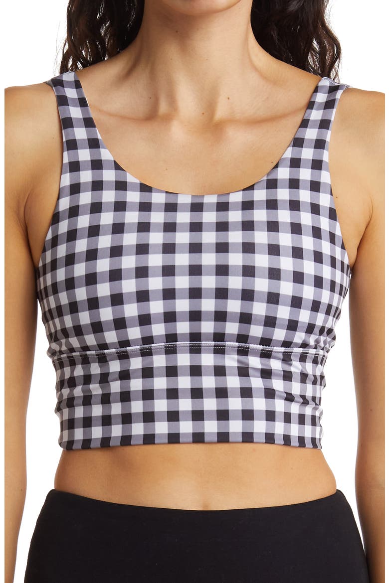 Silhouette Bralette, Main, color, PLAID