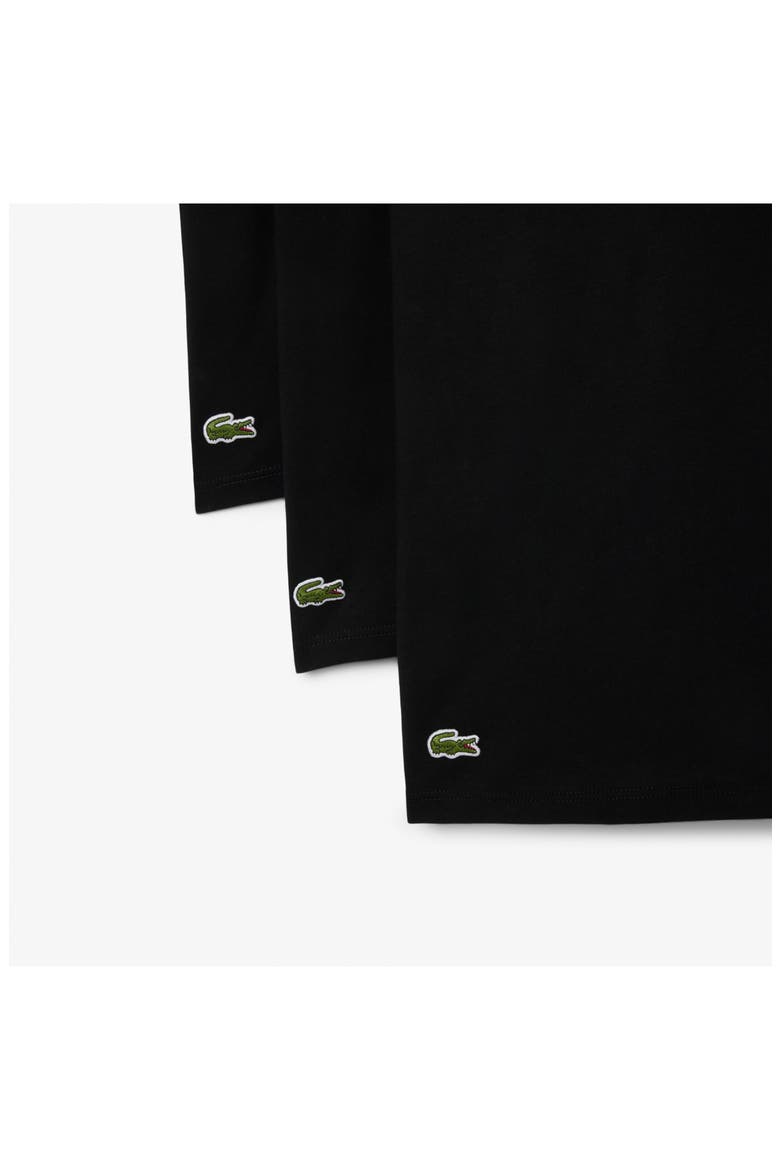 3-Pack Cotton Crewneck T-Shirts, Alternate, color, BLACK