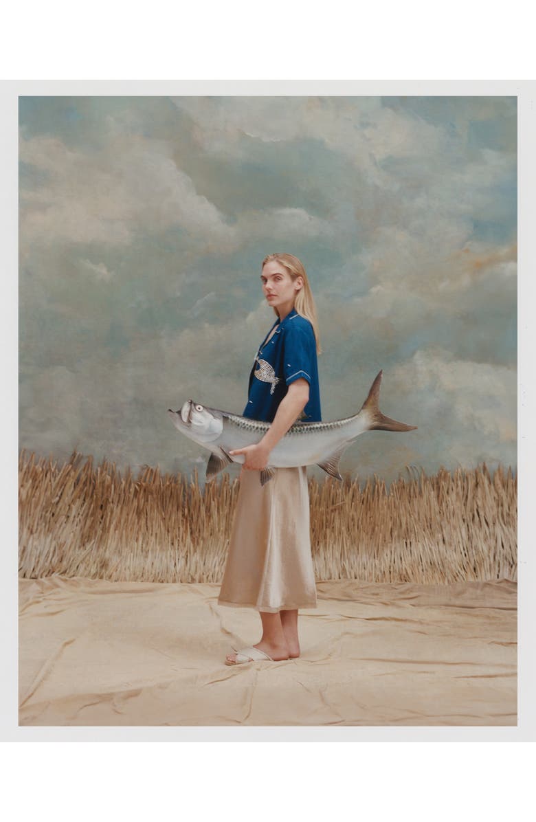 Tombolo 'Teamwork' Cabana ~ Crop Cut, Alternate, color, Blue