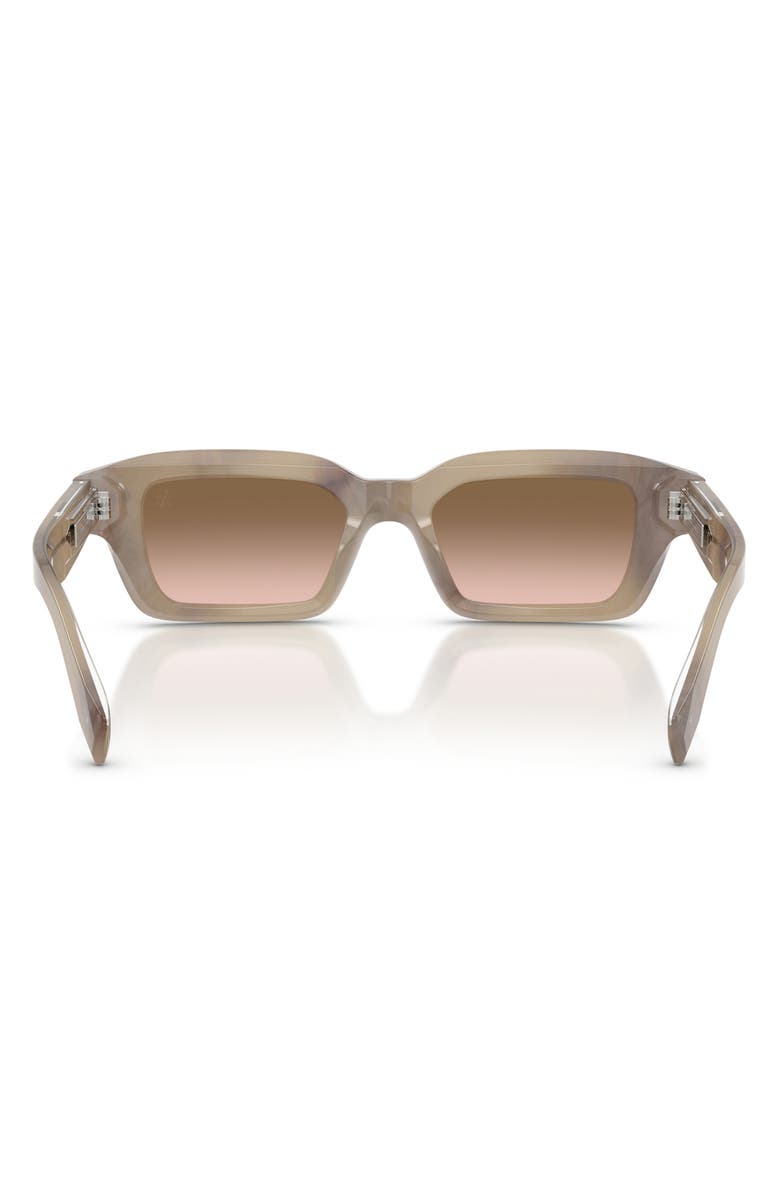 Brunello Cucinelli Marla 50mm Rectangular Sunglasses, Alternate, color, Cashmere Beige