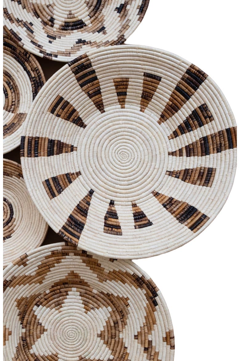 Extra Large Warp Speed Basket ~ Banana Fiber, Alternate, color, Brown & Natural Fiber