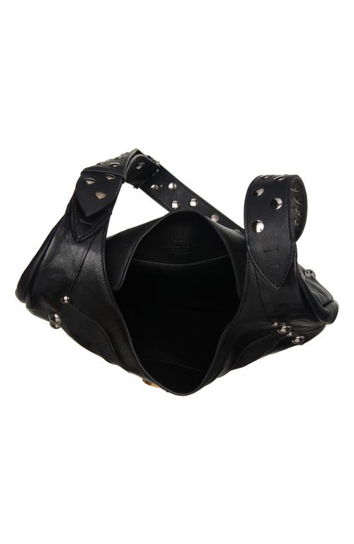 Valentino Garavani Small Hoboho Patchwork Leather Hobo Bag In Black