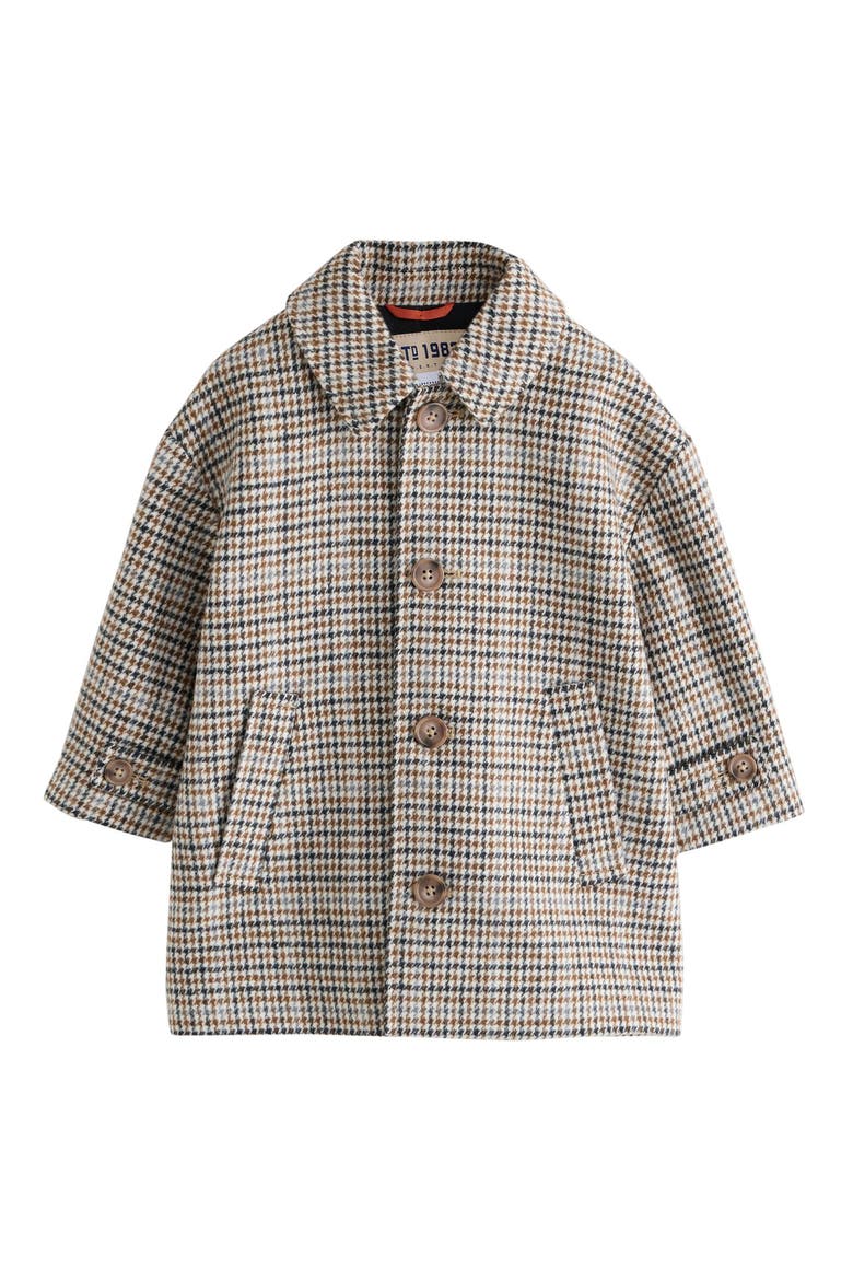 Kids' Smart Heritage Check Coat, Main, color, BROWN