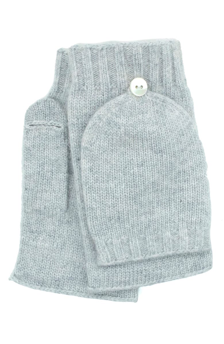 Portolano Flip Top Fingerless Gloves, Main, color, Silver