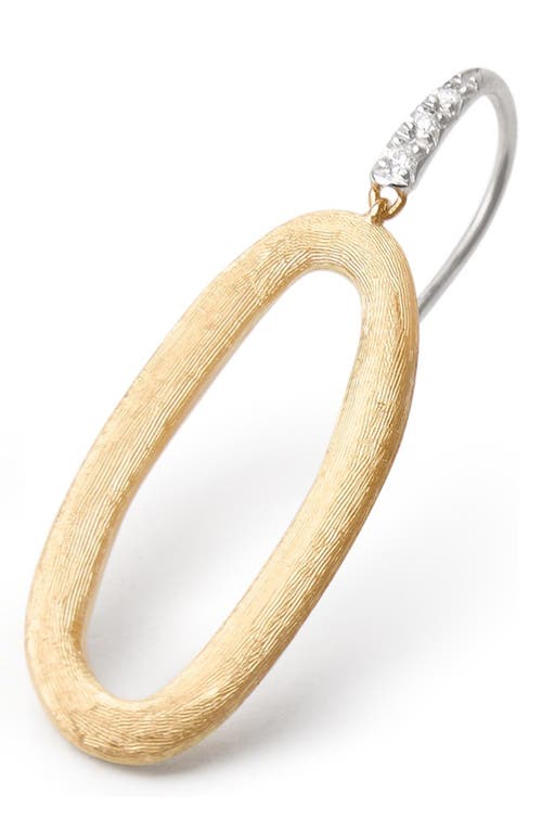 Marco Bicego Jaipur Oval Link Diamond Hook Earrings In Gold