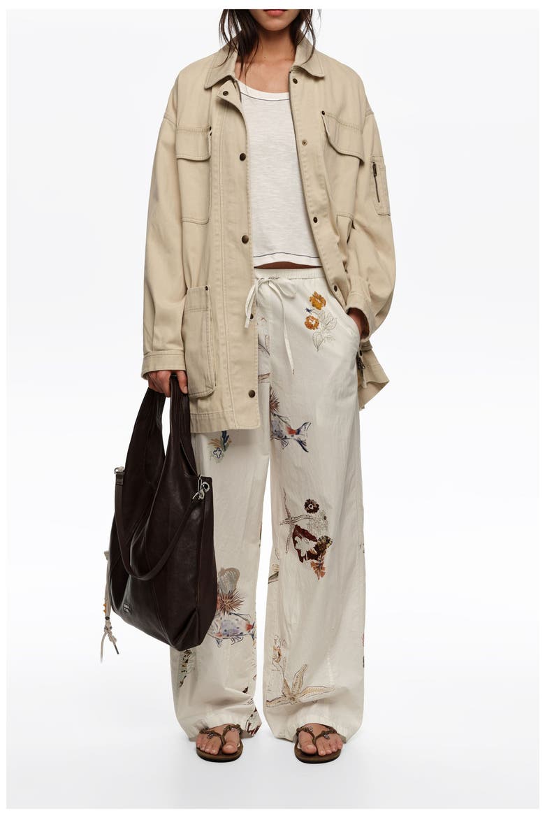 Cotton Jogger Trousers, Alternate, color, SEABED OFF WHITE