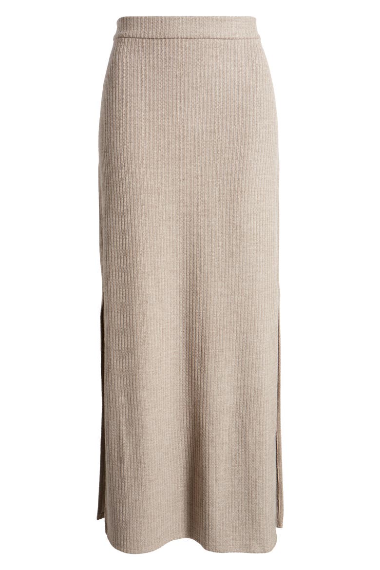 Rib Sweater Skirt, Alternate, color, WARM ASH BROWN