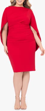 Betsy & Adam Drape Back Cocktail Dress