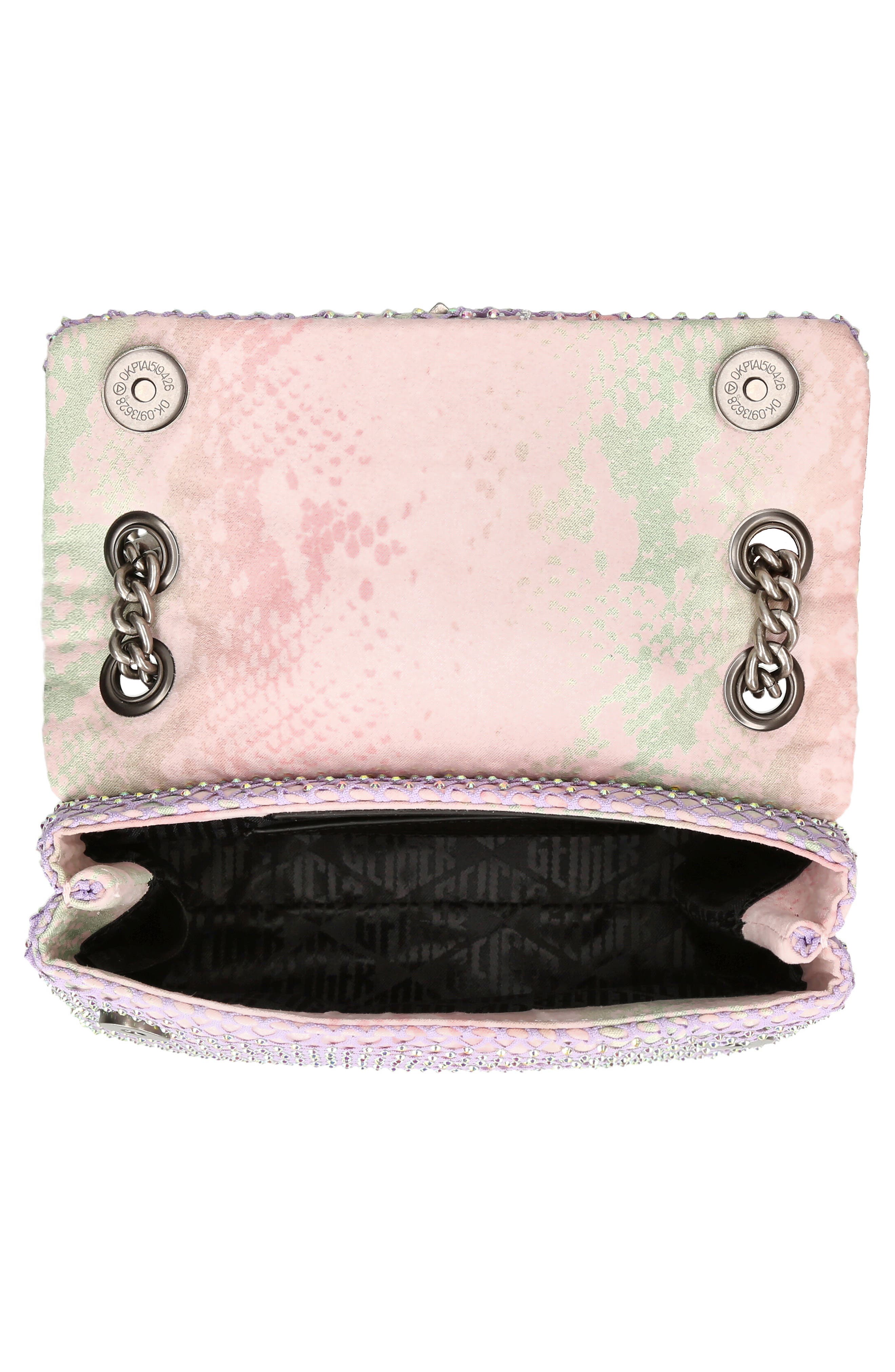 Kurt Geiger London Mini Kensington Embellished Fabric Convertible Crossbody Bag, Alternate, color, 