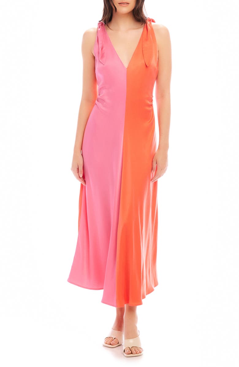 FIFTEEN TWENTY Verity Colorblock Maxi Dress, Main, color, 