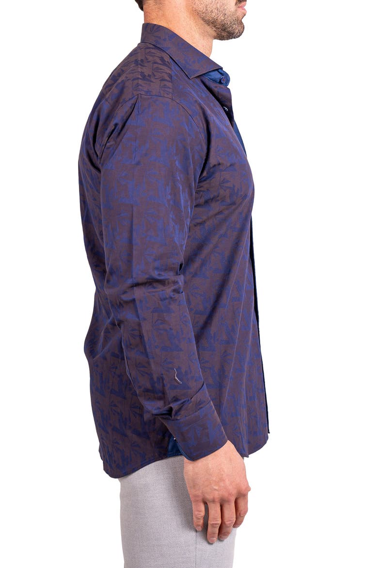 Einstein Ascension Contemporary Fit Button-Up Shirt, Alternate, color, BLUE