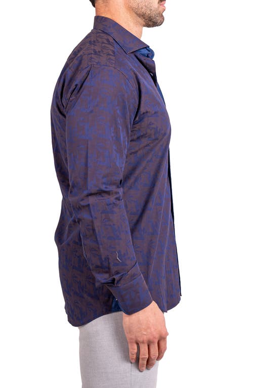 Maceoo Einstein Ascension Contemporary Fit Button-up Shirt In Blue