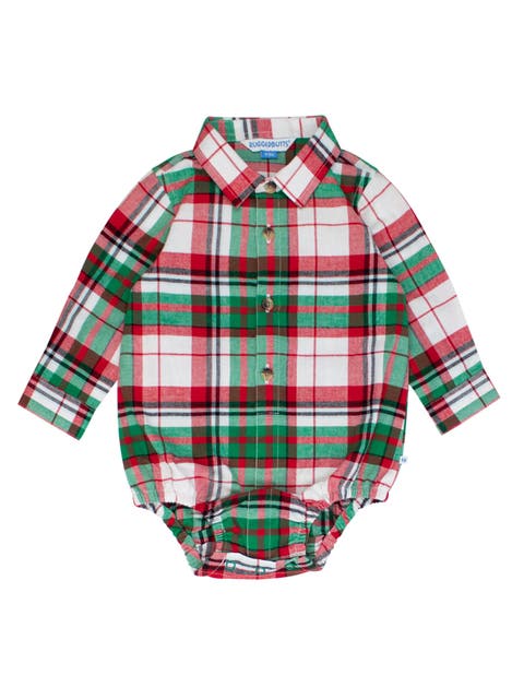 Baby Boys Long Sleeve Button Down Bodysuit