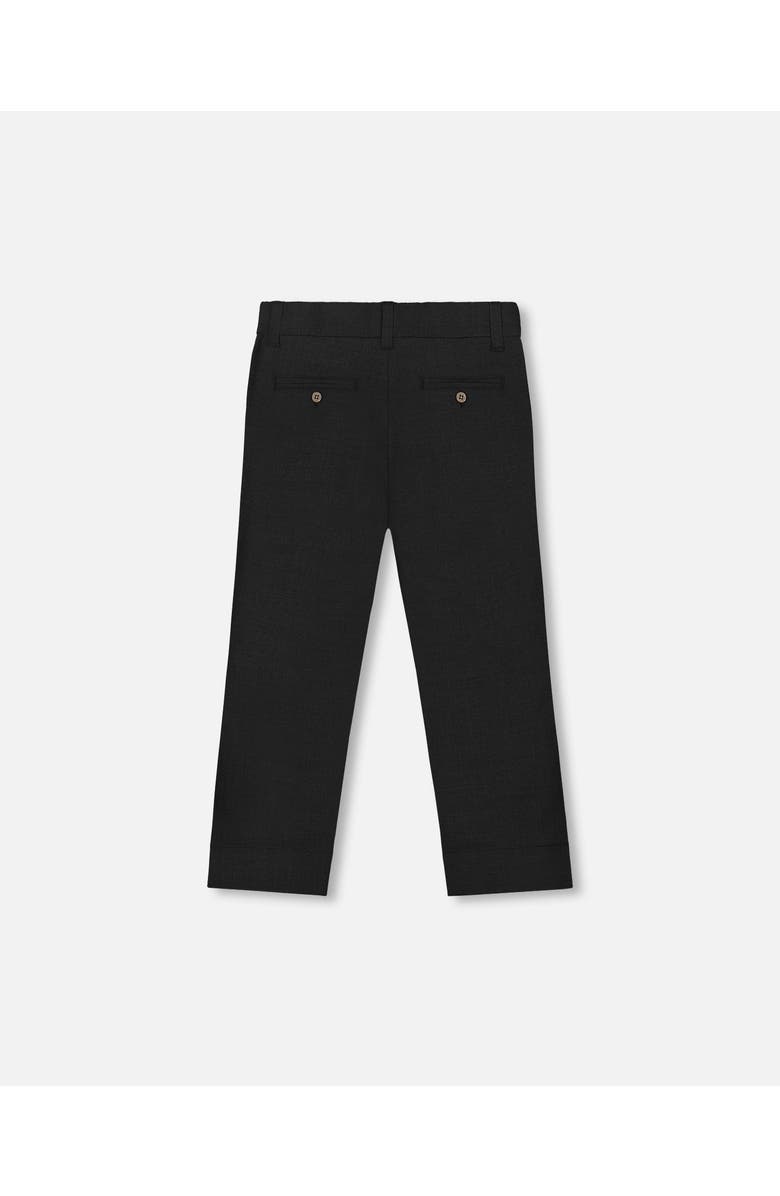 Deux par Deux Button and Zipper Classic Pants, Alternate, color, Black