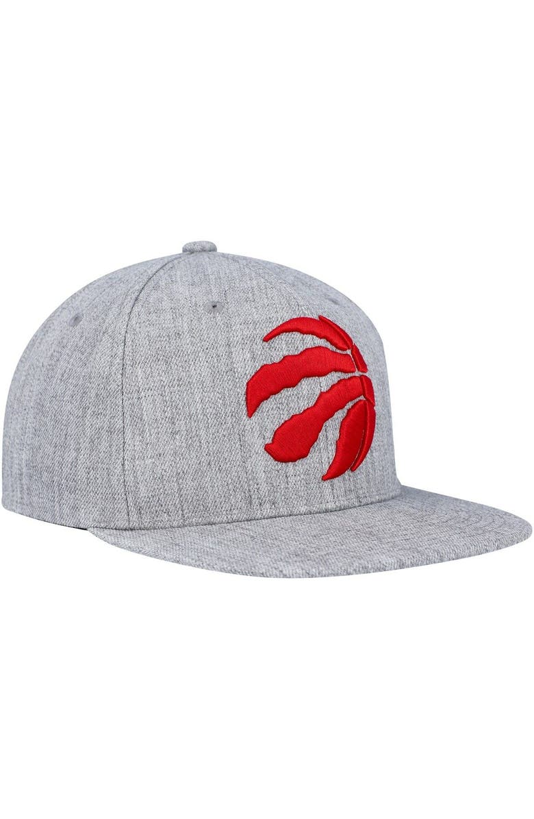 Mitchell & Ness Men's Mitchell & Ness Heather Gray Toronto Raptors Hardwood Classics 2.0 Snapback Hat, Alternate, color, 