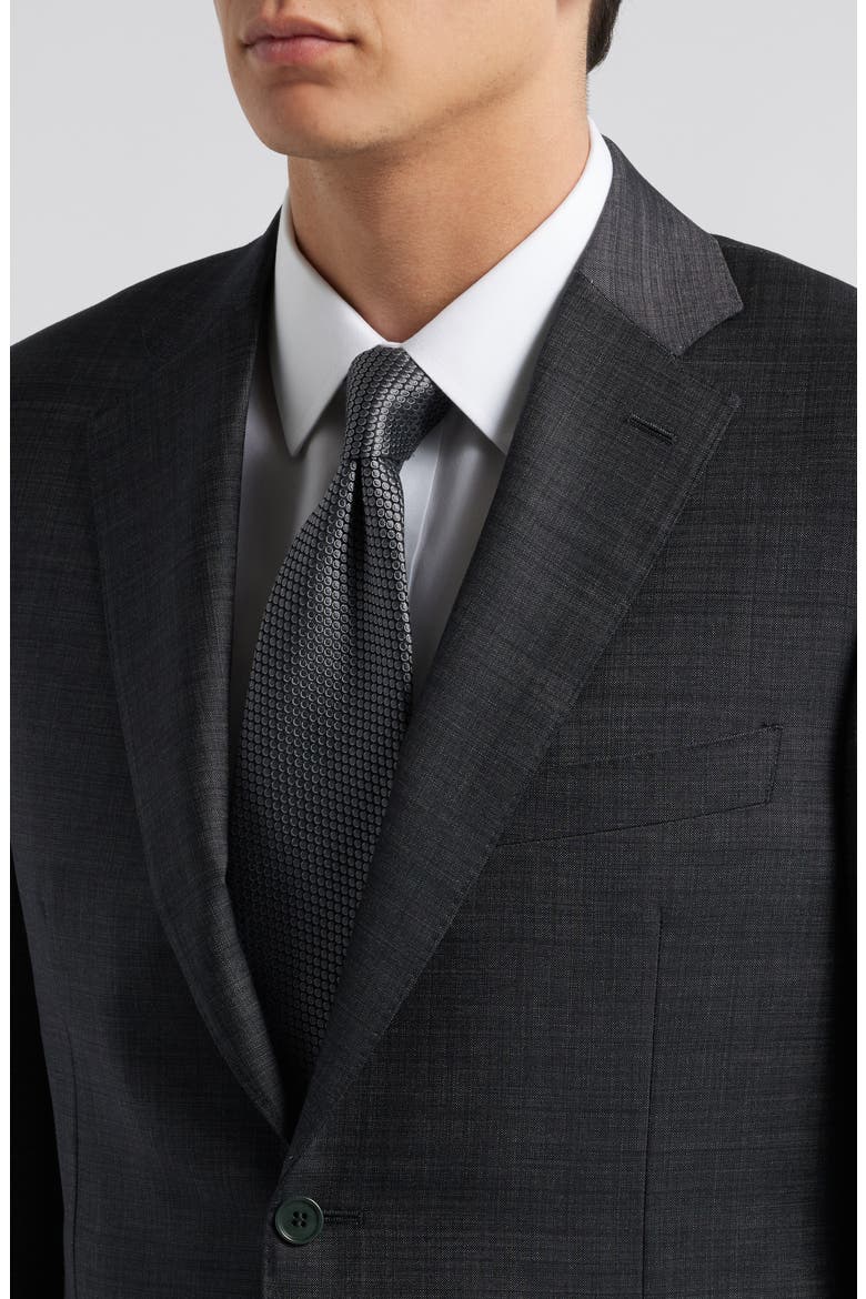 Siena Regular Fit Dark Grey Slub Wool Suit, Alternate, color, CHARCOAL