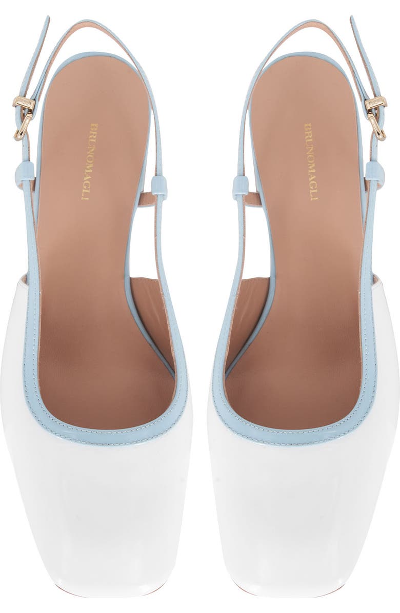 Bruno Magli Tasa Square Toe Slingback Pump, Alternate, color, Blue/ Light Blue Patent