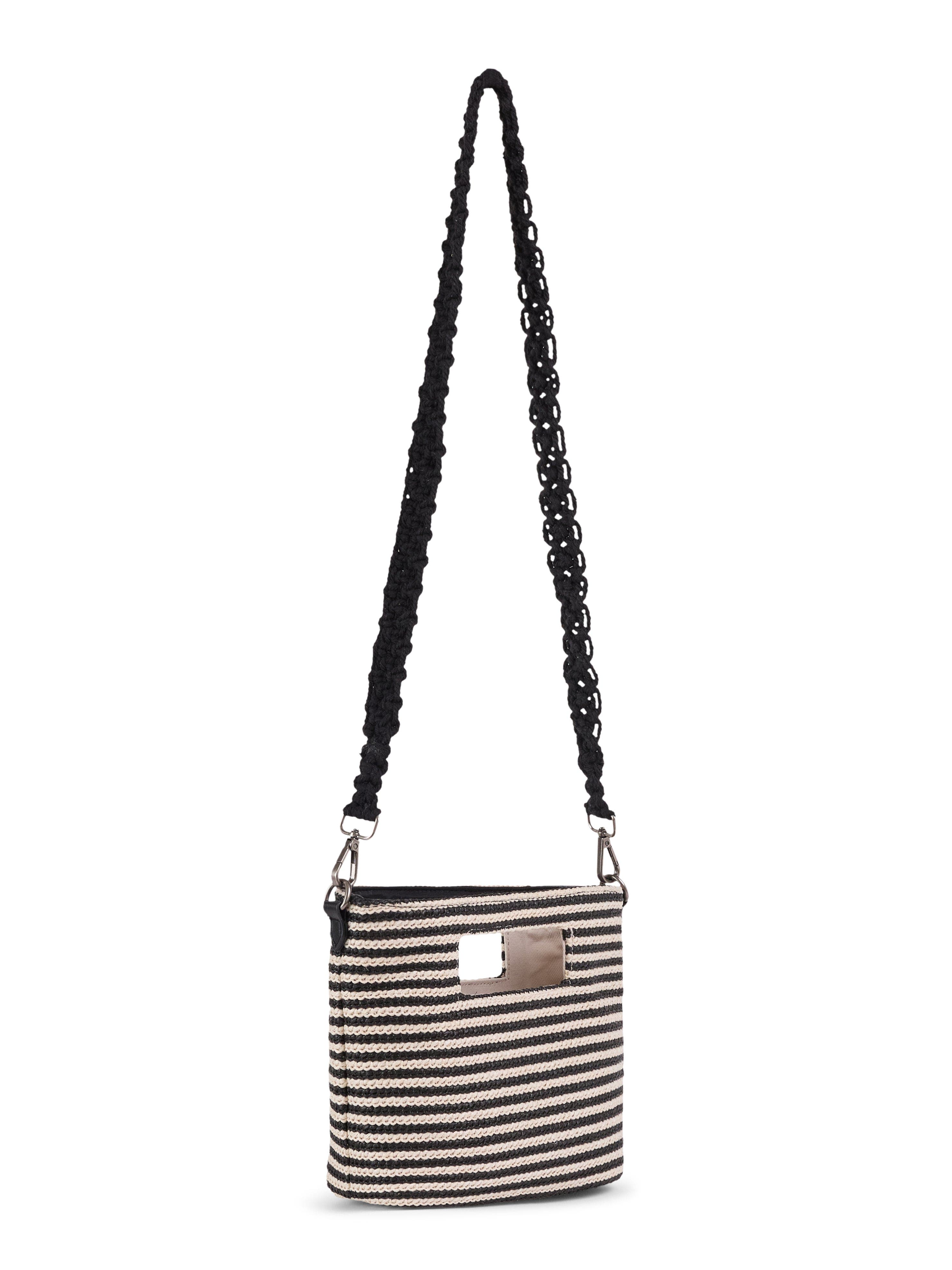 Wilt Palermo Mini Tote, Alternate, color, Black Bone Stripe