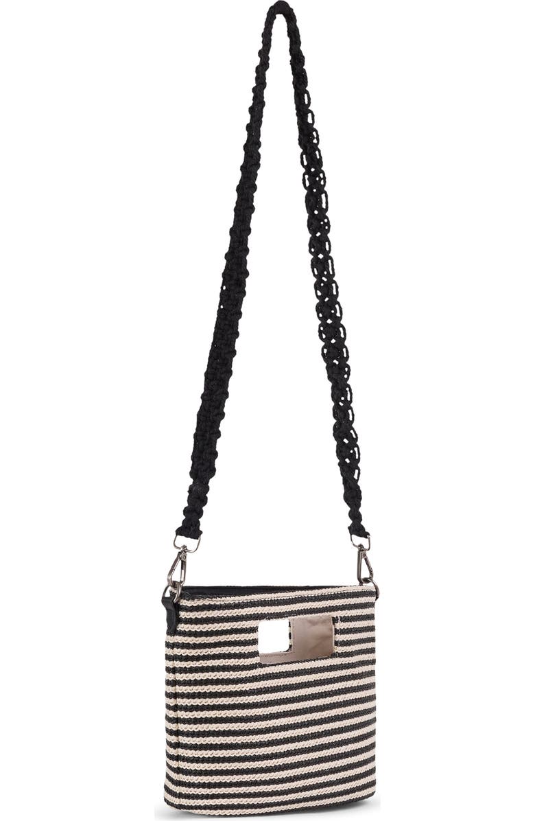 Wilt Palermo Mini Tote, Alternate, color, Black Bone Stripe