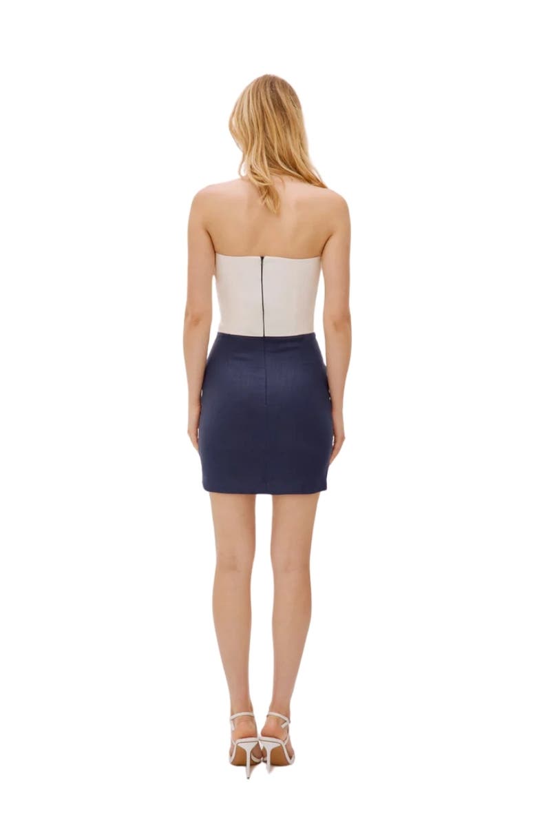 Labeca London Hazel Linen Twist Mini Dress, Alternate, color, Multicolor