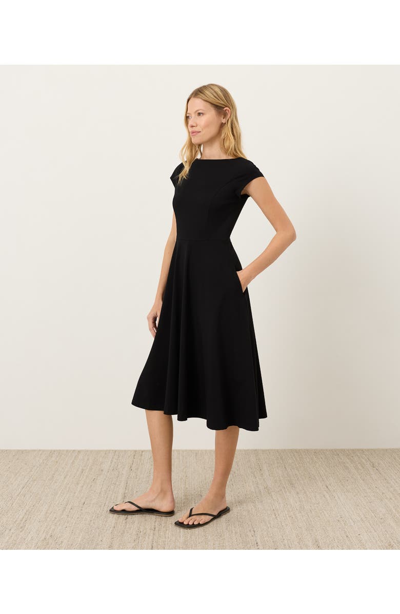 Pact Fit & Flare Ballet Dress Made with Organic Cotton, Alternate, color, Black