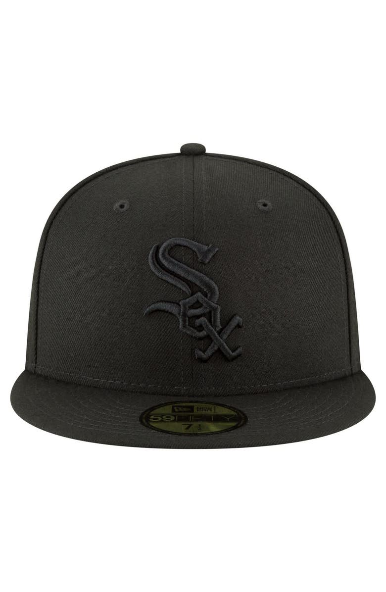 New Era Men's New Era Black Chicago White Sox 125th Anniversary 59FIFTY Fitted Hat, Alternate, color, Black