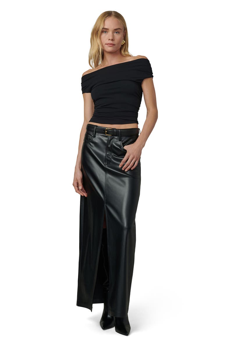 Joe's The Mia Off the Shoulder Crop Top, Alternate, color, Black