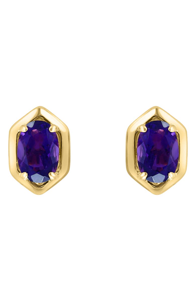 EFFY Oval Purple Amethyst Stud Earrings, Alternate, color,