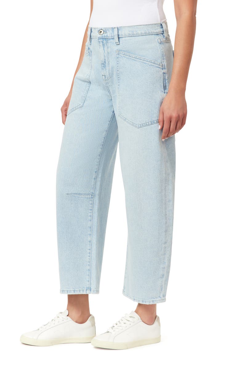 Kensie Barrel Leg Cargo Pocket Jeans, Alternate, color, Logan