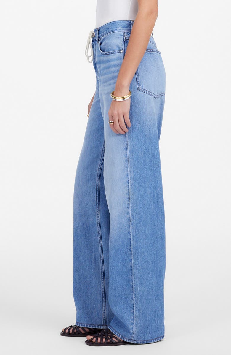Madewell Airy Denim Drawstring Waist Low Slung Baggy Jeans, Alternate, color,